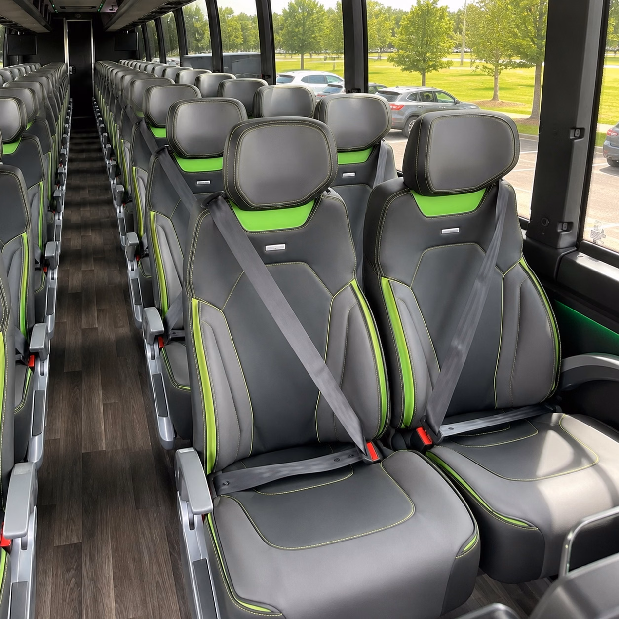 santa clarita charter bus rental inside